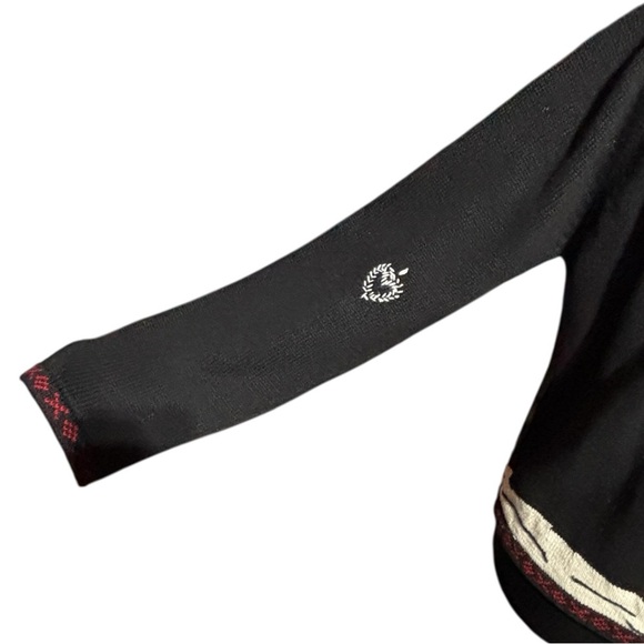 Womens Large Christmas Holiday Cardigan Sweater Karen Scott Vtg Button Up Pocket - Picture 3 of 15